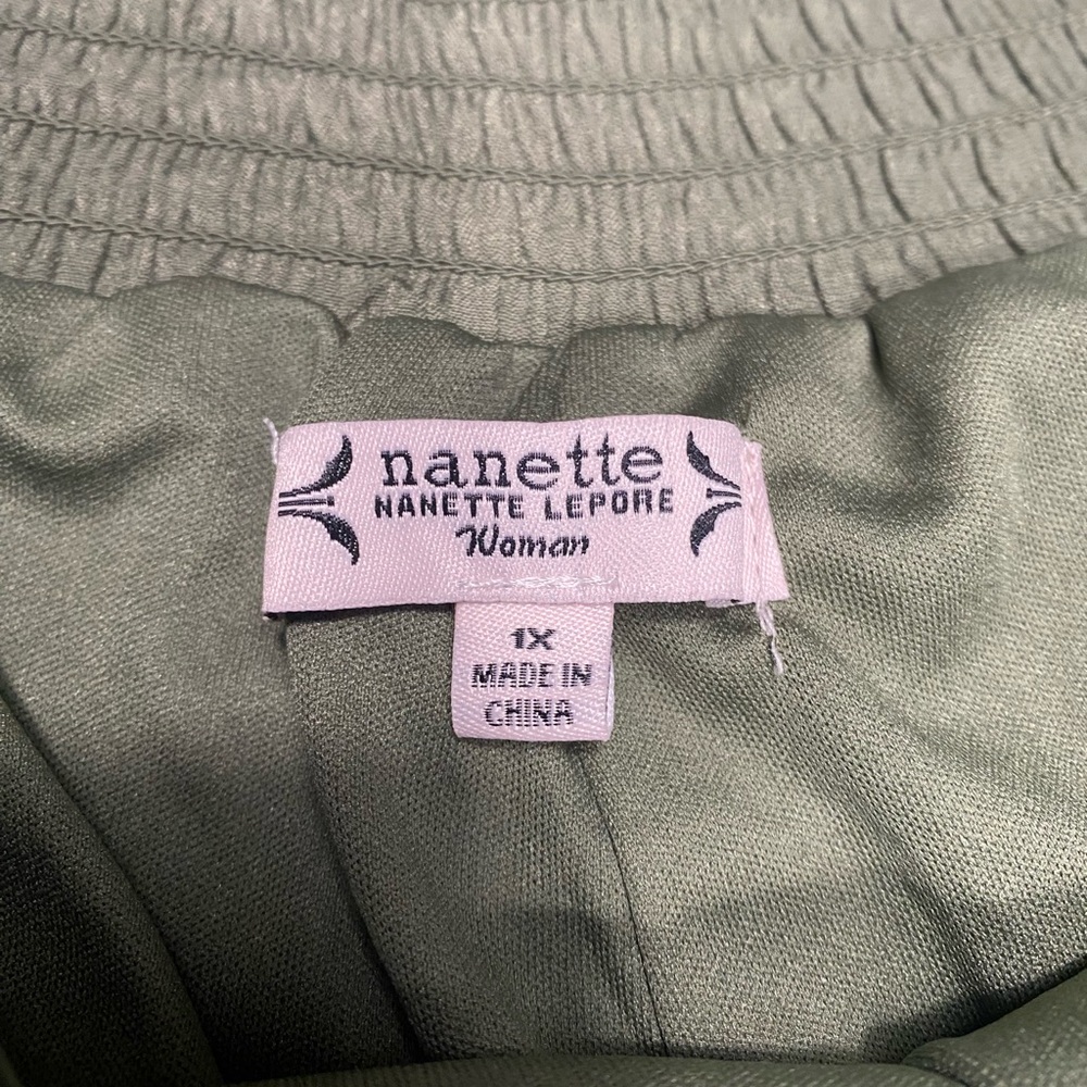 NWT Nanette Lepore Woman Prairie Sage Flowy Pants Size 1X #1287 - Picture 6 of 11